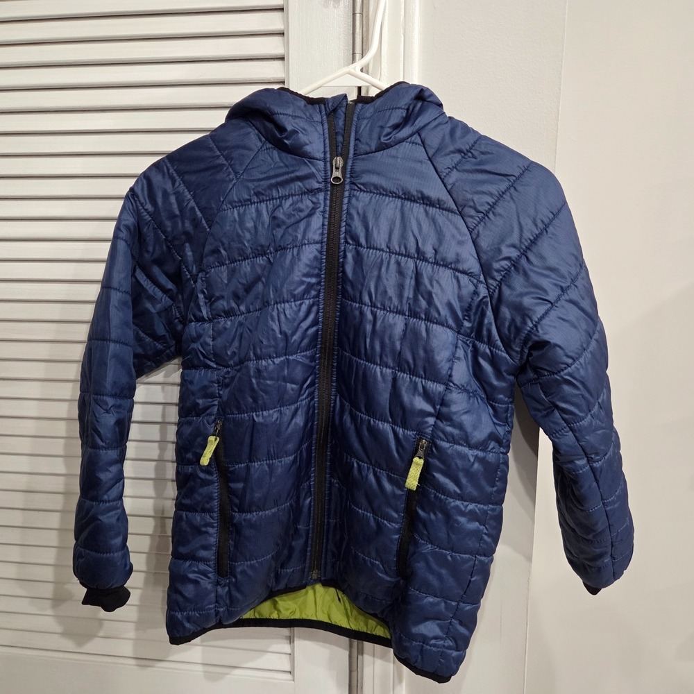 Gap Kids Blue Lightweight Quilted Puffer Jacket PrimaLoft Medium 8/9